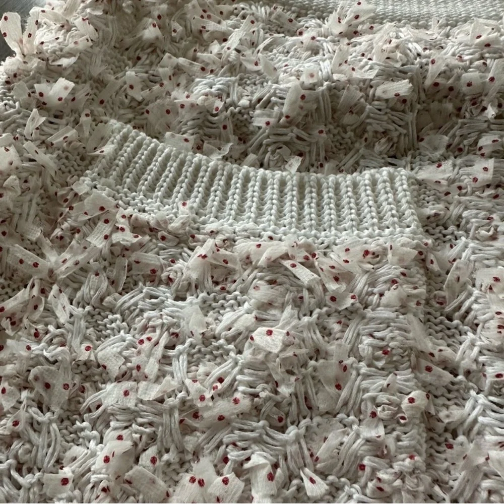 Chanel NWT Authentic Bloomingdale's Cream Skirt Sz 40  cream w red tiny dots - Picture 12 of 14